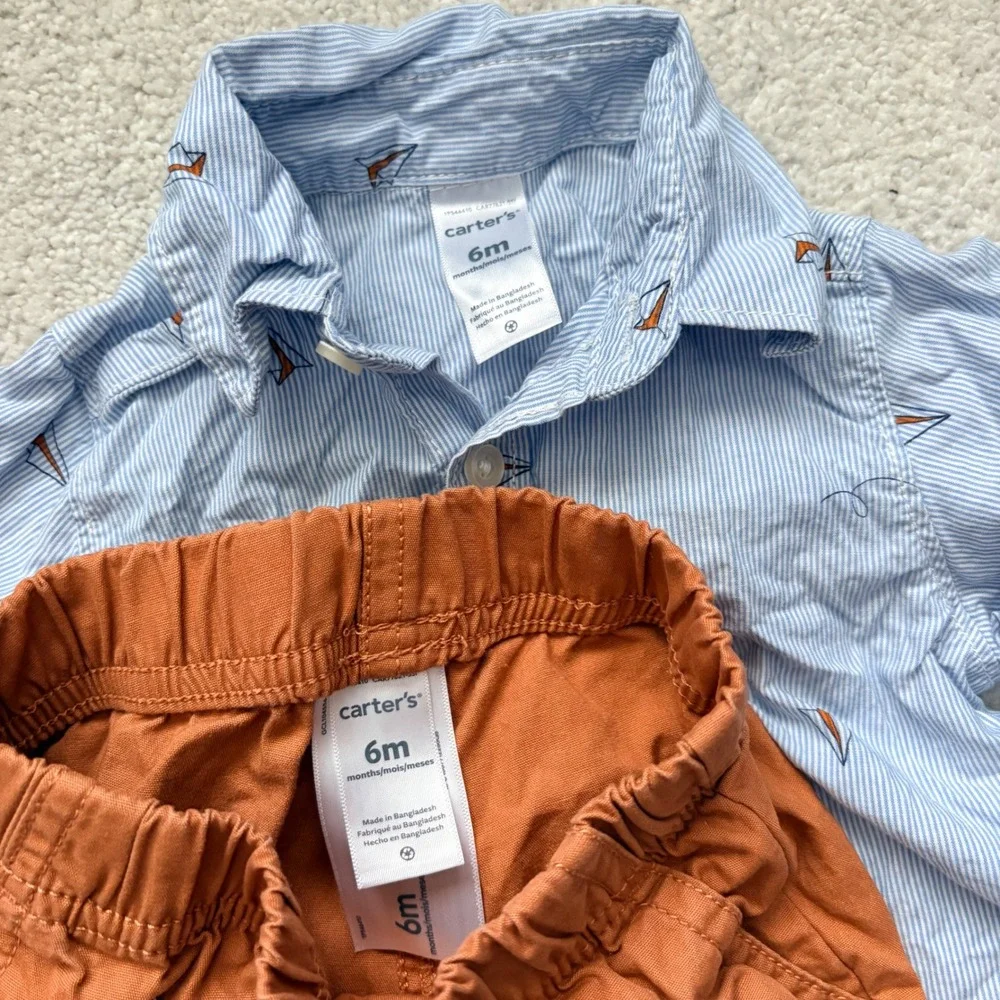 Carter's Little Me Clothing Lot 6 month Bodysuits Pants Jacket Outfit Baby Boy